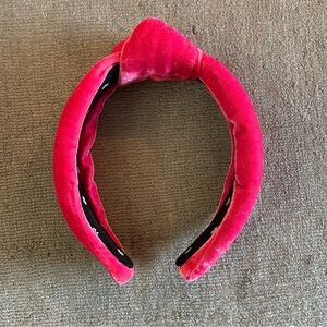 Pink velvet headband